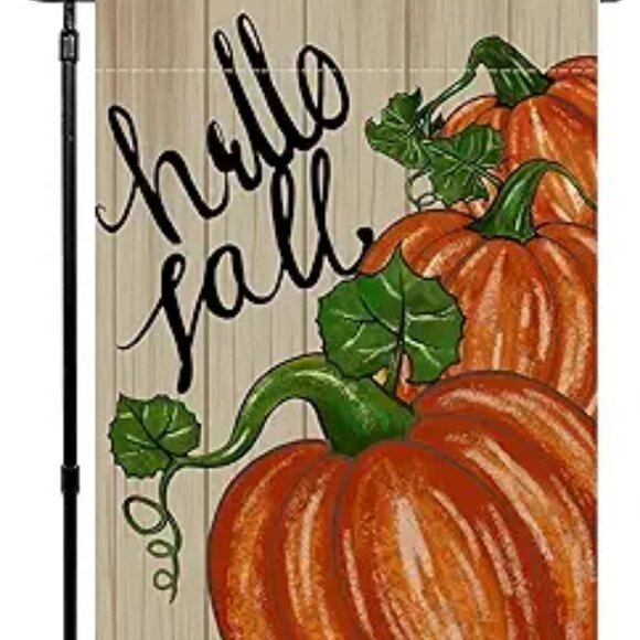 Fall Garden Flag 12x18 Inch Double Sided, Happy Fall Pumpkin Yard Flag Small - Picture 8 of 8